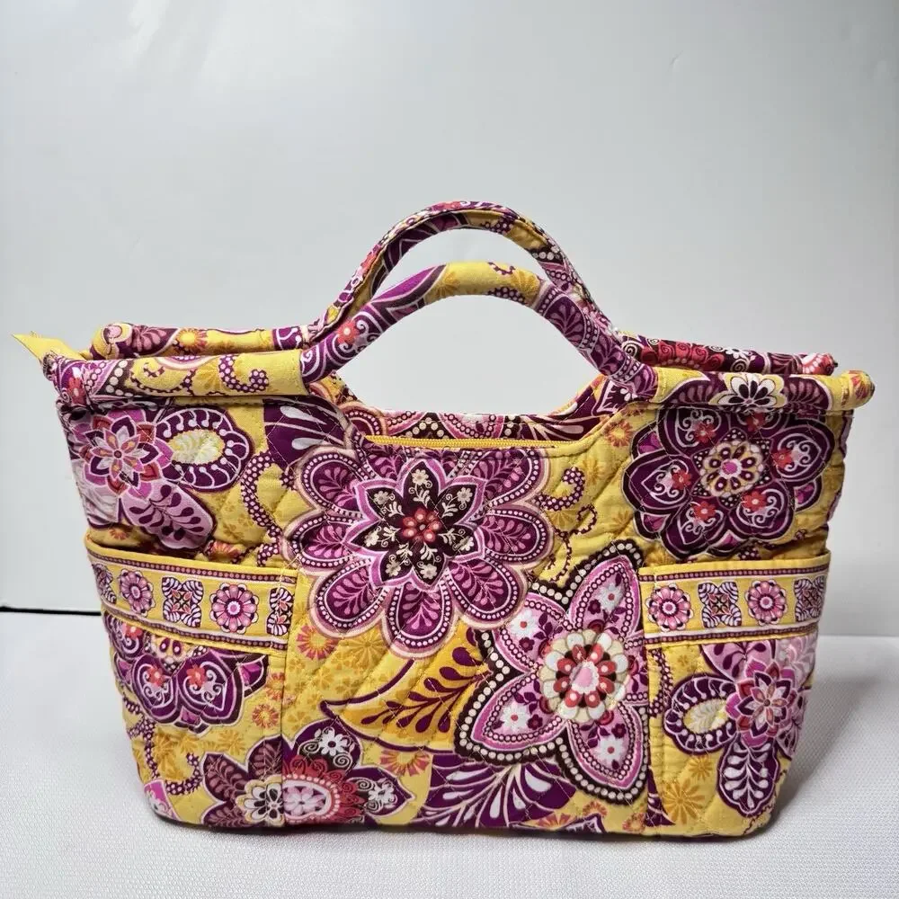 Vera Bradley Bali Gold Side by Side Satchel